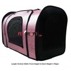 Printed Carry Bag Baby Pink For Pet
